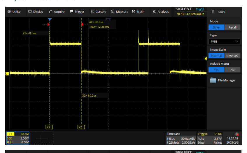 ตัวอย่าง ACP jitter measurement Encoder A (Health Check MDY §3.2.1)